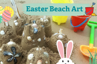 Easter-themed Beach Art