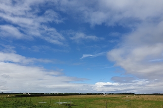 Blue sky with white clouds at Winmarleigh