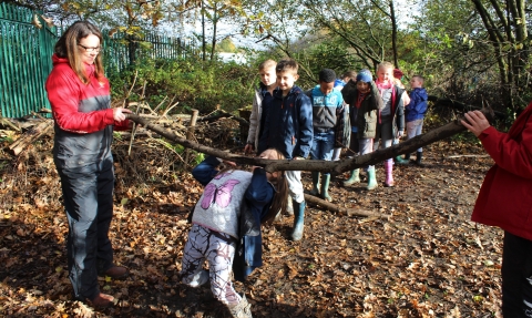 Forest School limbo stick