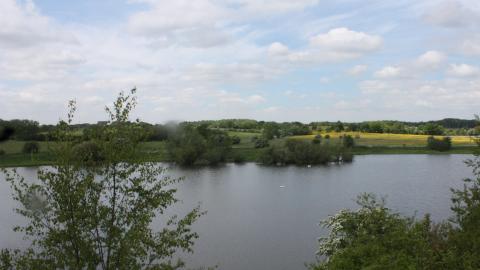 A river running through the Abram Flash nature reserve