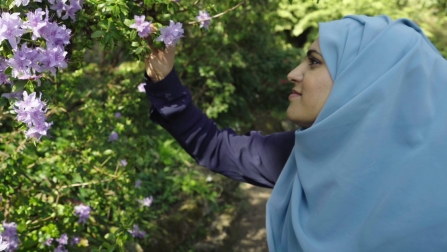 Sahar exploring Fletcher Moss in Manchester