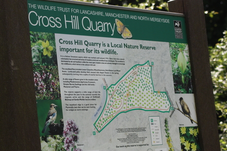 Sign at Cross Hill Quarry