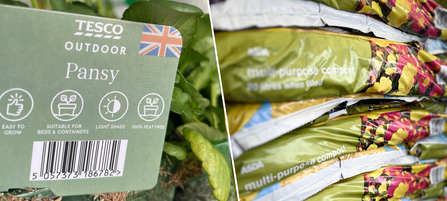 Peat free plug plants & bagged compost containing peat